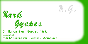 mark gyepes business card